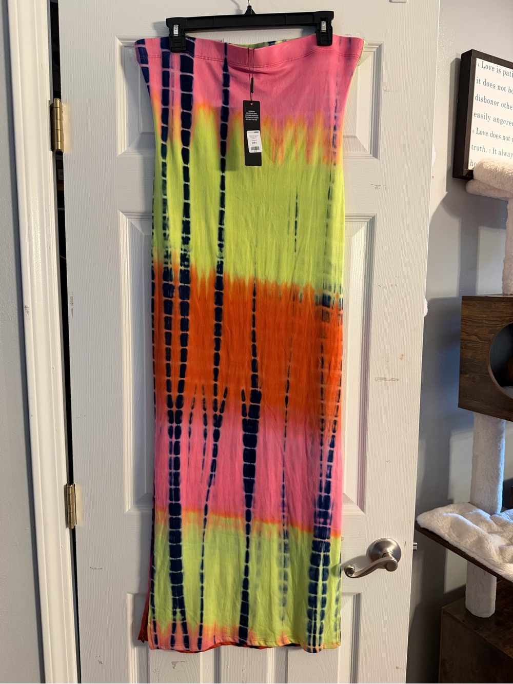 NWT Fashion Nova Wishing You Love Tie Dye Maxi Dress Size L